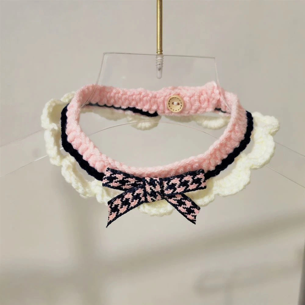 Hand-Knitted Collar for Cats