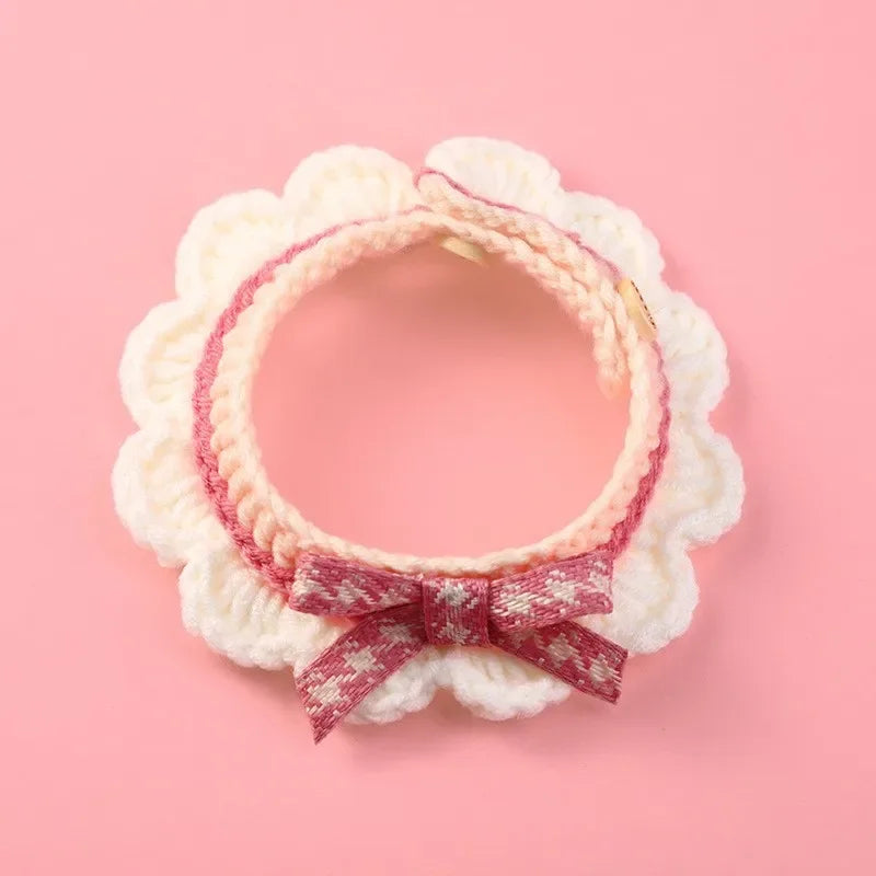 Hand-Knitted Collar for Cats