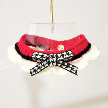 Hand-Knitted Collar for Cats